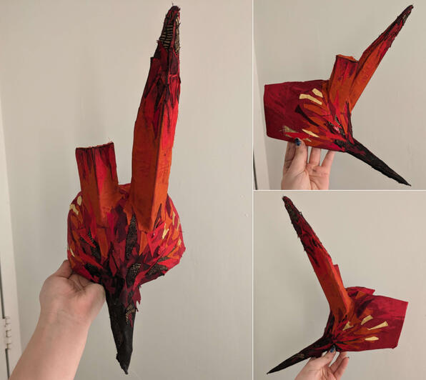 Cardboard and fabric mask