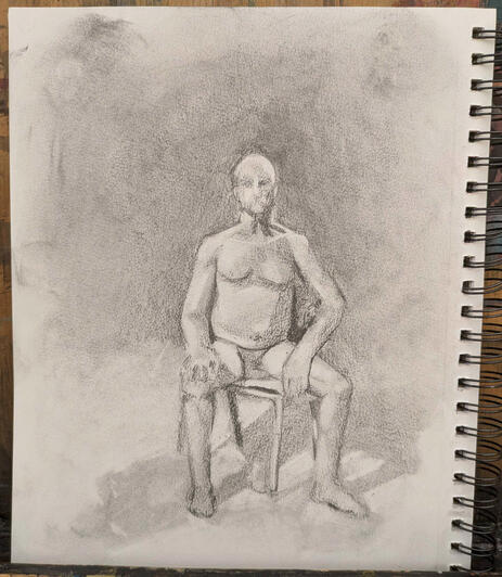 Life drawing, graphite
