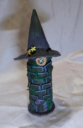 Wizard tower made of salvaged materials