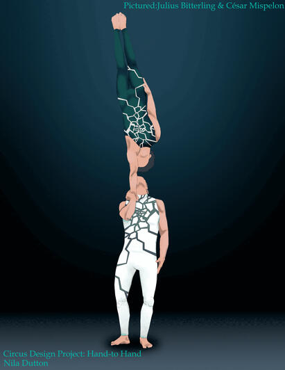 Hand-to-hand duo, digital painting