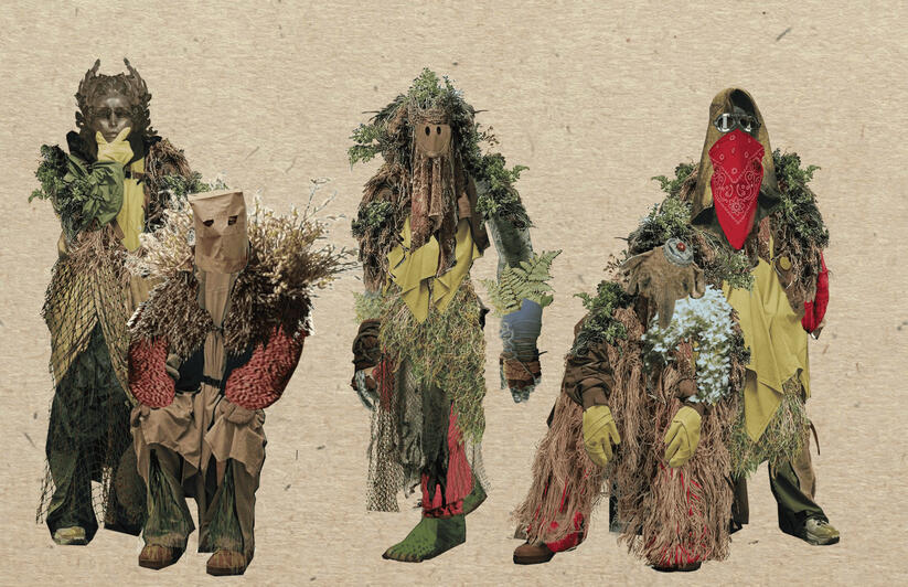 Costume design, photo collage